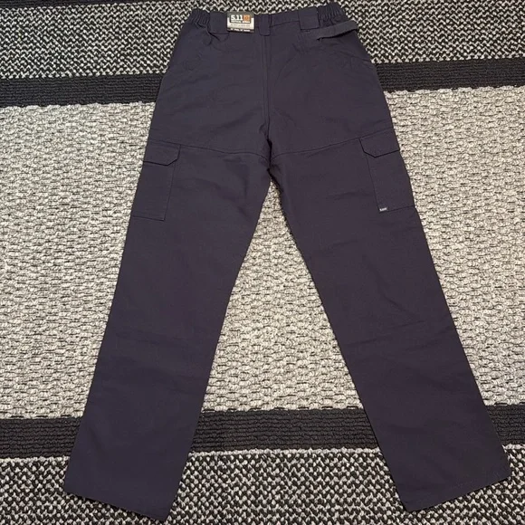 5.11 Tactical Series Pants Mens 32x34 Navy Blue Cargo Workwear Cotton Canvas New - Picture 2 of 3